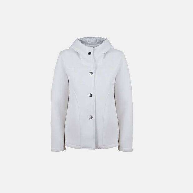 Veste femme mod&egrave;le coat, Blanc