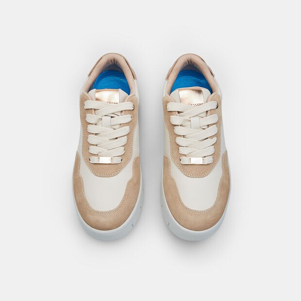 Chaussures Urban Casual Femme Bata &agrave; lacets, Beige