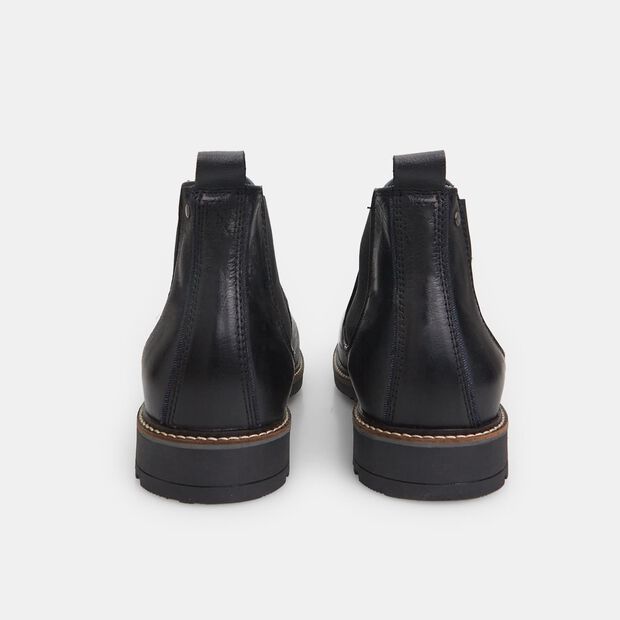Bottines Chelsea en cuir v&eacute;ritable, 