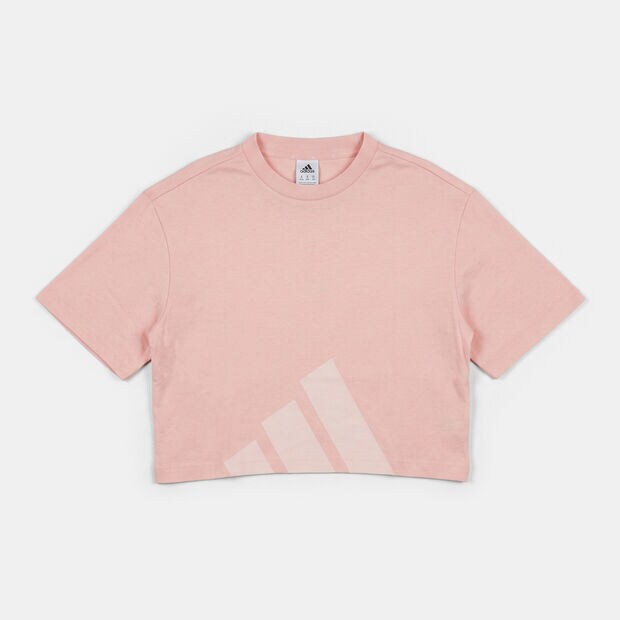 T-shirt pour femme Adidas W 3S BF T NOIR/BLANC, Rose