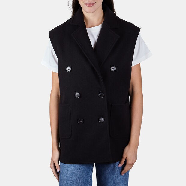 Veste mod&egrave;le gilet pour femmes, Noir