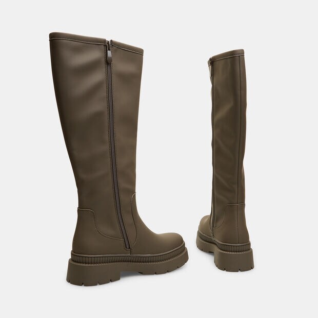 Bottines montantes pour femme effet cuir, 