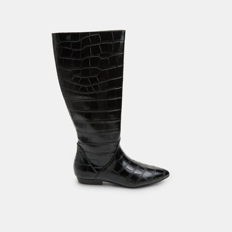Bottines pour femme avec revers en teddy et semelle épaisse, Noir