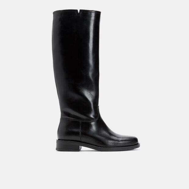 Bottes en cuir pour femme, Noir
