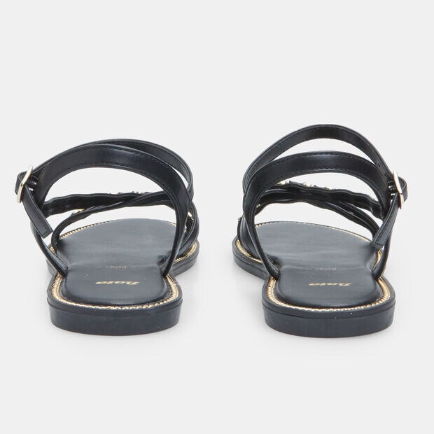 Sandale pour femme avec d&eacute;tail de cha&icirc;ne, 
