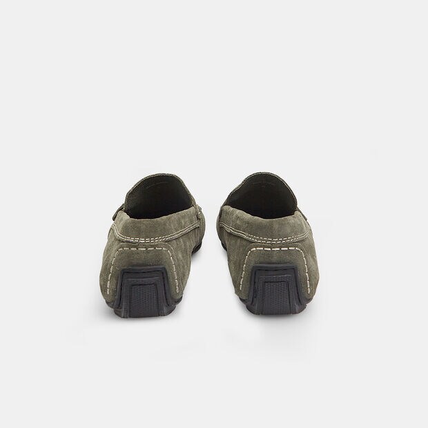 Mocassins en su&eacute;dine pour homme BATA, Vert