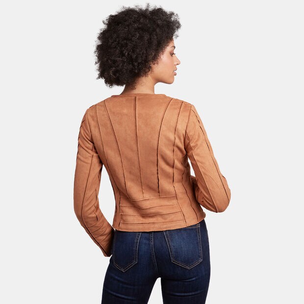 Blouson moto pour femme, Bronzer