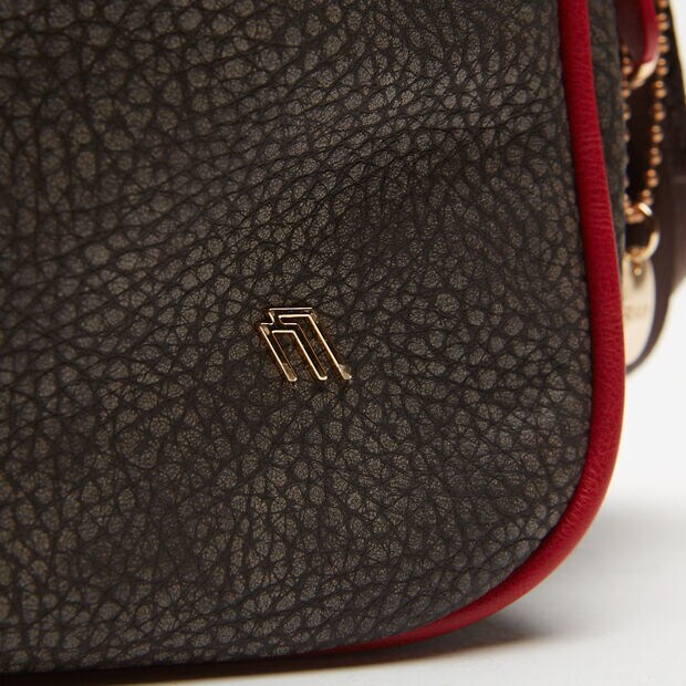 Sac bandouli&egrave;re avec fermeture &agrave; glissi&egrave;re, Marron