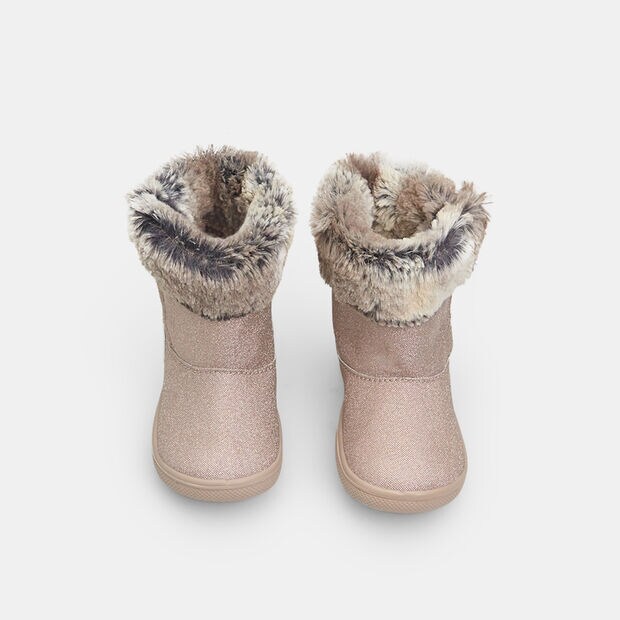 Bottines pour fille premiers pas avec int&eacute;rieur rembourr&eacute; Primigi, Bronzer