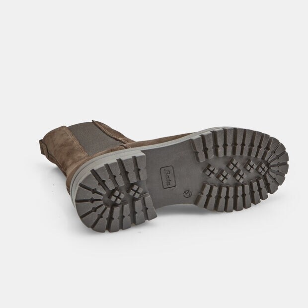 Bottes Chelsea en su&egrave;de, Marron