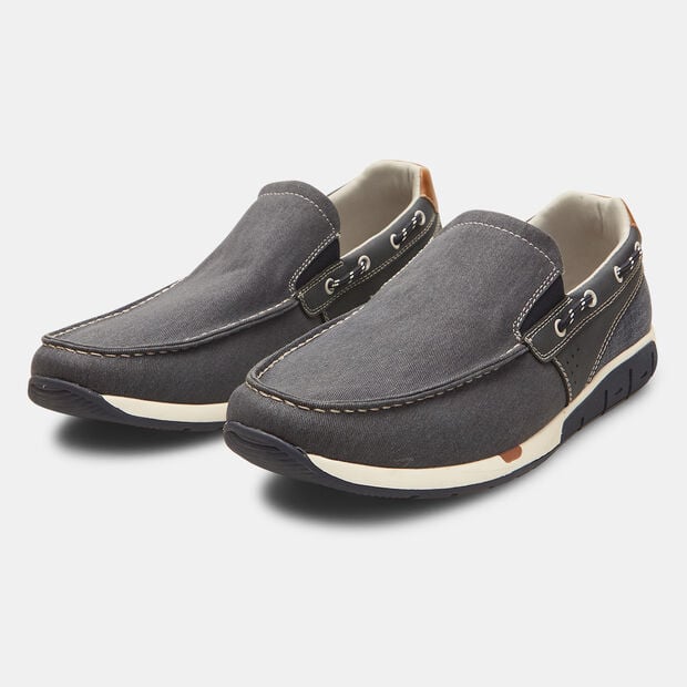 Mocassins de bateau pour homme, Bleu