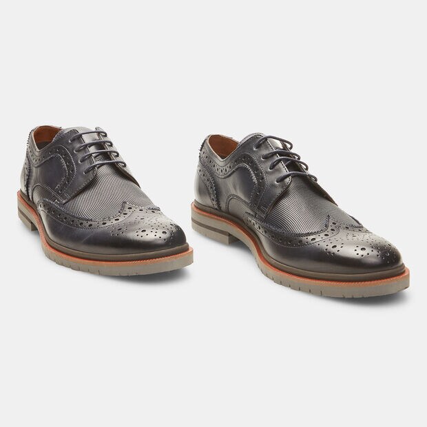 Chaussures &agrave; lacets pour homme brogue en cuir , 