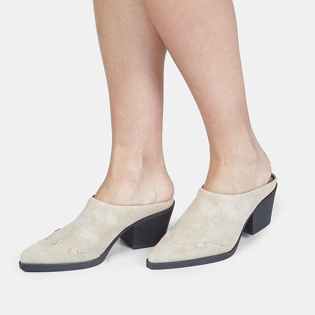 Mules pour femme mod&egrave;le Western BATA, Beige