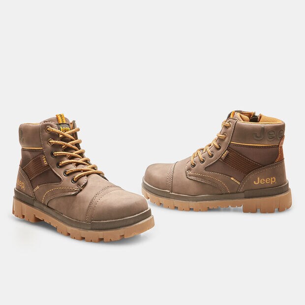 Chaussures montantes pour ado gar&ccedil;on jeep, Marron