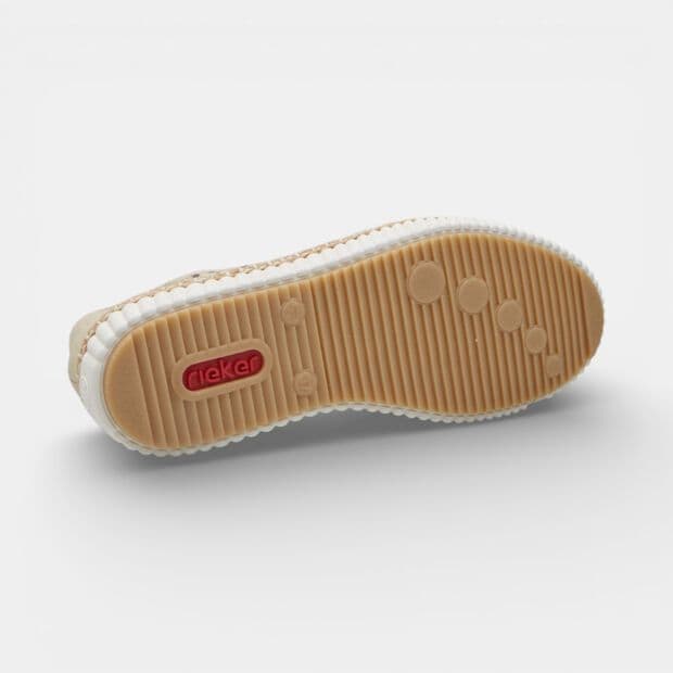 Sneaker da donna in pelle traforata Rieker, Beige