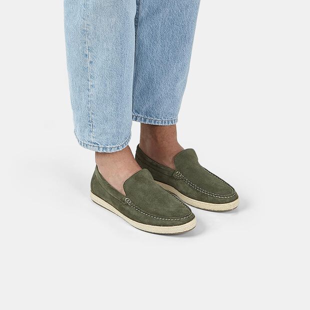 Mocassini in Suede da Uomo BATA , Verde