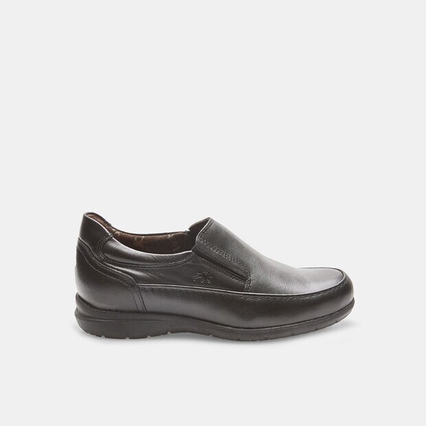 Mocassino slip on da uomo in pelle, Nero