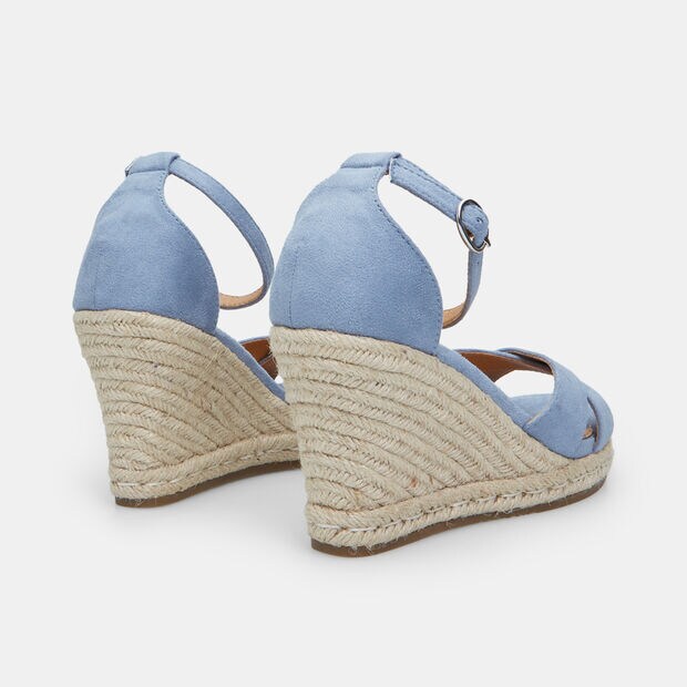 Sandalo da donna con zeppa 9 cm BATA, Blu