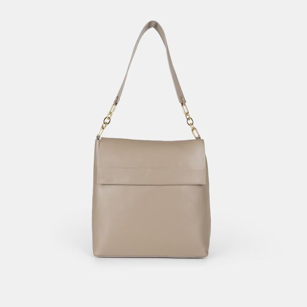 Borsa da donna in pelle, Taupe
