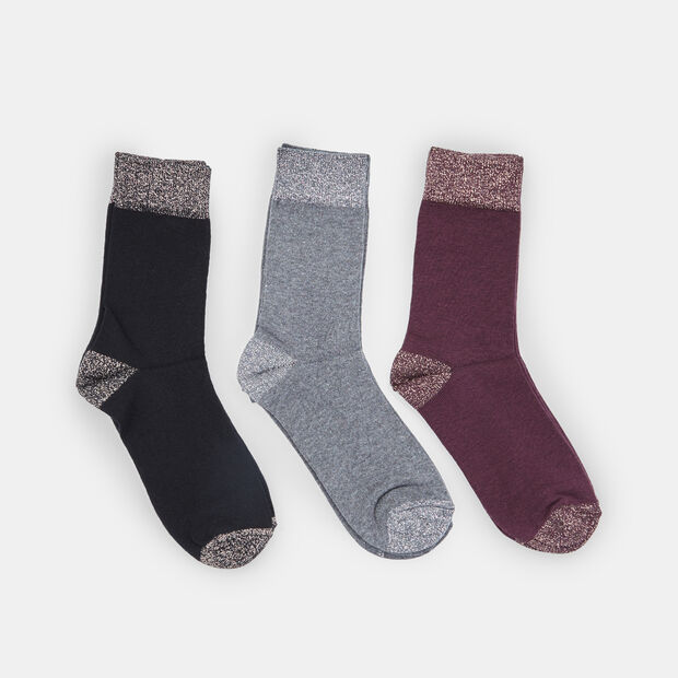 Due paia calzini donna lunghezza media, Multicolor