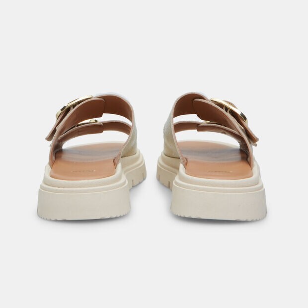 Mule da donna in pelle, Oro