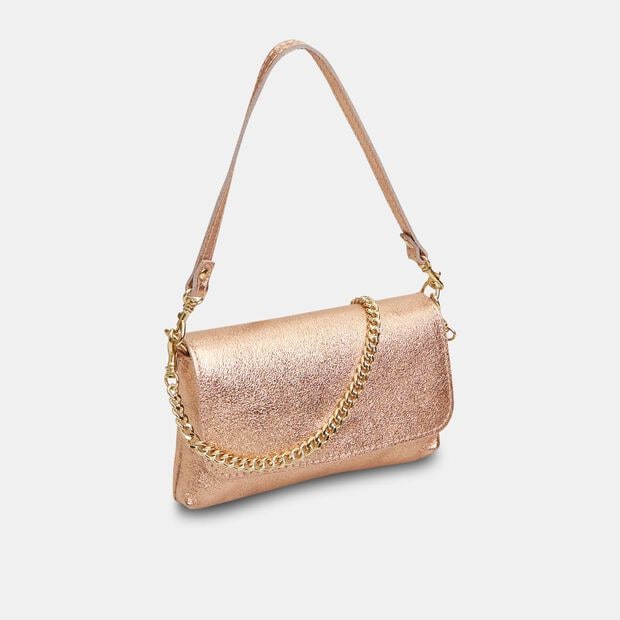 Mini borsa da donna in pelle, Rosa