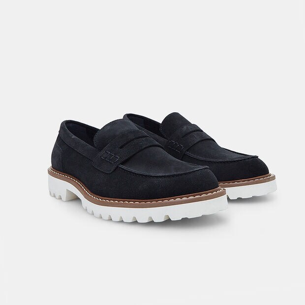 Mocassino in Suede da uomo Bata Red Label, Blu