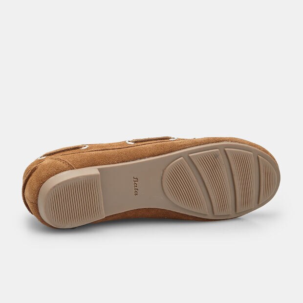 Mocassino modello barca in suede da donna Bata, Marrone