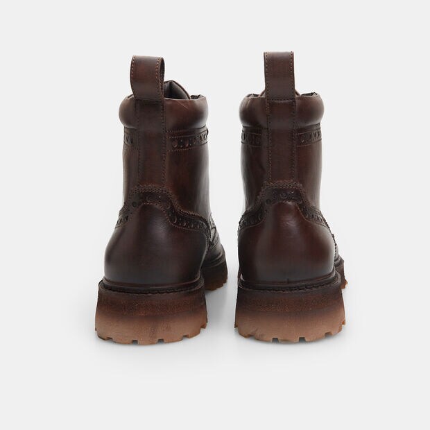 Stivaletto da uomo in pelle, Marrone