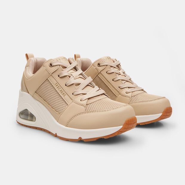 Sneaker da donna SKECHERS UNO WEDGE, Beige