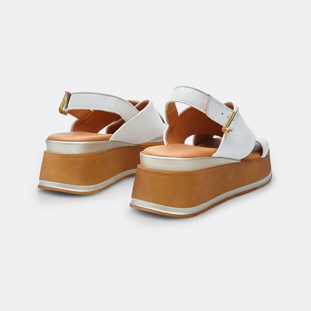 Sandali in pelle con platform da Donna BATA, Bianco