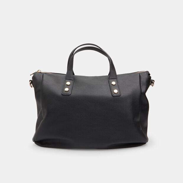 Tote Bag da donna con doppio manico con foulard, Nero