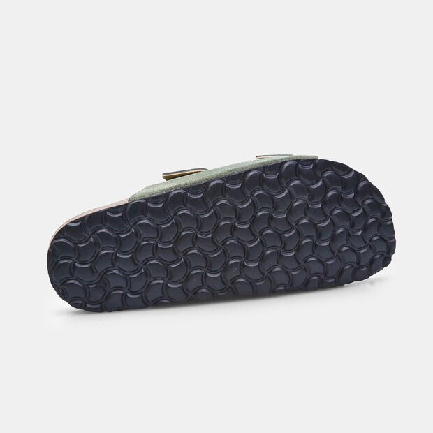 Ciabatta da donna in nubuck, Verde