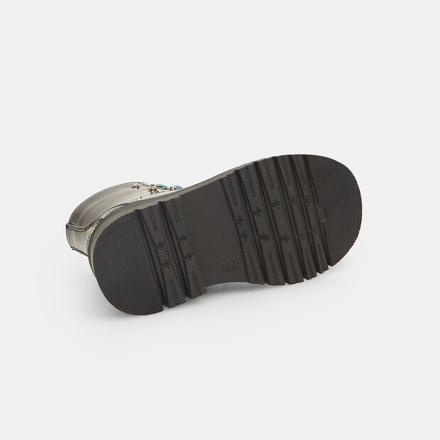 Stivaletti da bambina Bubblegummers con lacci multicolor , Nero