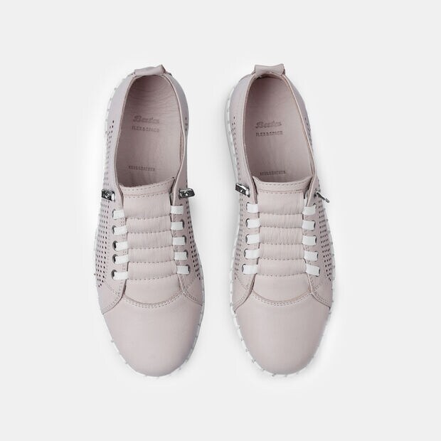 Sneakers da donna in pelle, Marrone
