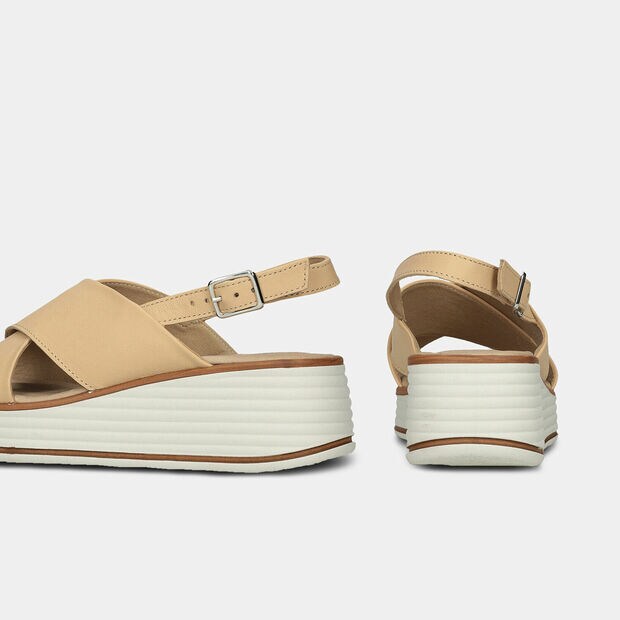 Sandali da donna in suede , Marrone