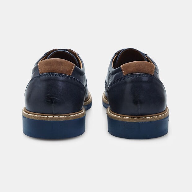 Stringate Derby in Pelle da Uomo Bata 24H, Blu