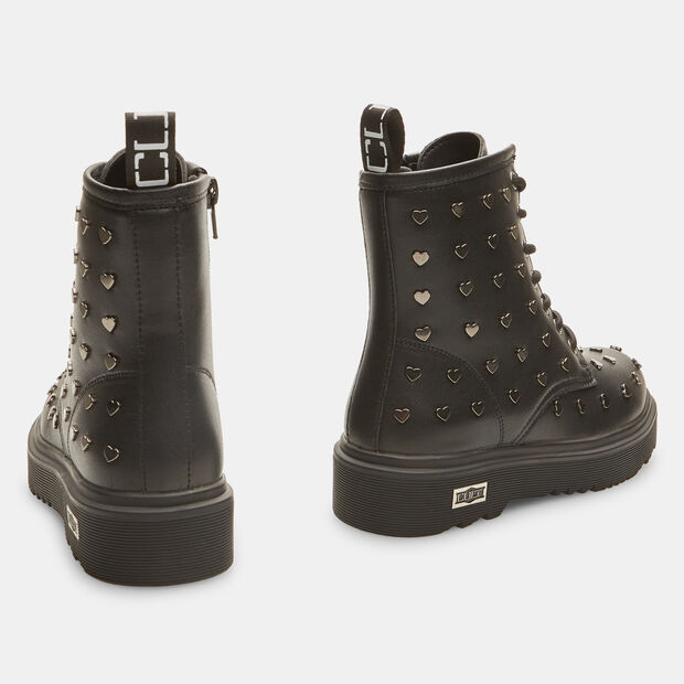 Anfibi bambina cult con borchie, Nero