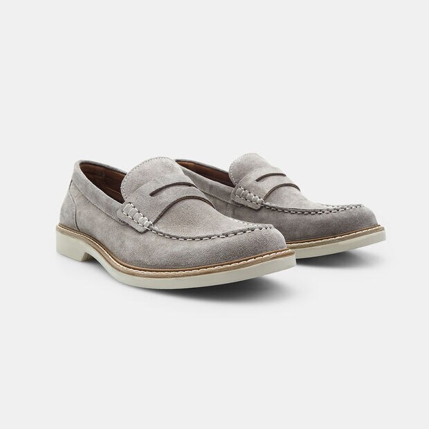 Mocassini in Suede da Uomo Bata 24H, Grigio