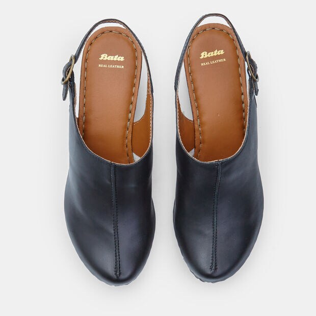 Sandali Clog da Donna in pelle BATA, Nero
