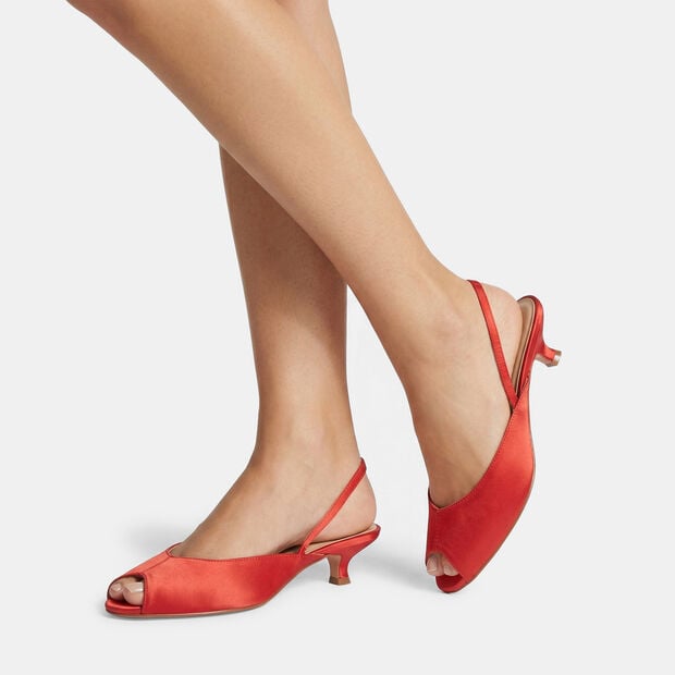 Sandali da donna con tacco Bata, Rossa