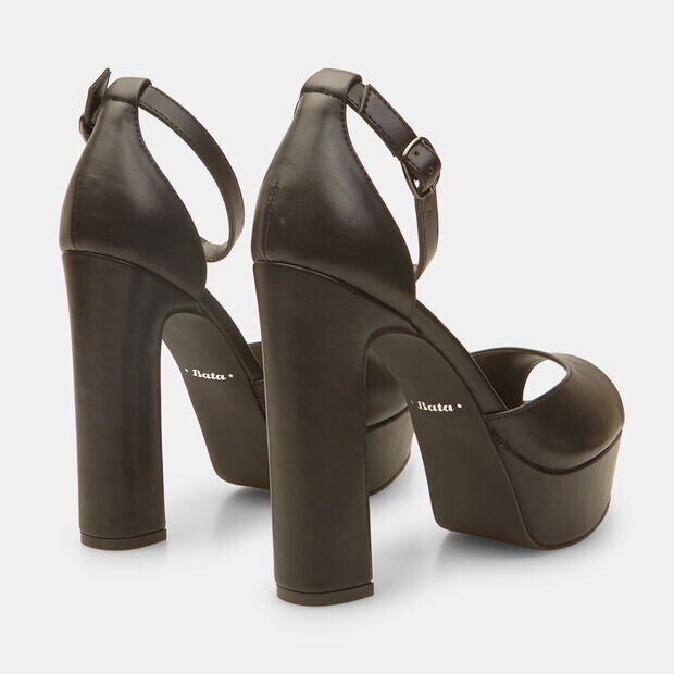 Sandali da donna con tacco alto e plateau , Nero