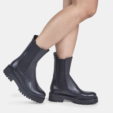 Chelsea boots in pelle, Nero