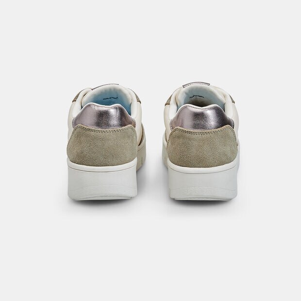 Sneaker da donna in pelle con inserto a contrasto Bata, Verde