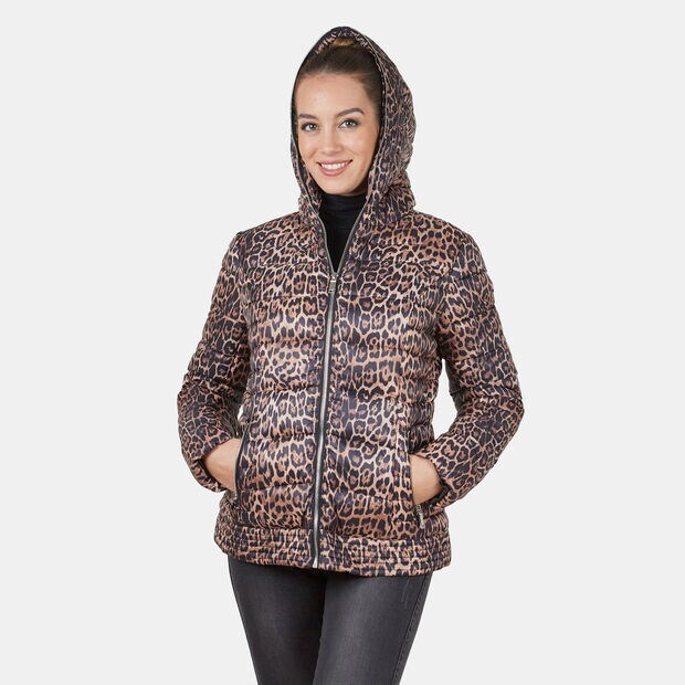 Piumino da donna con cappuccio, 