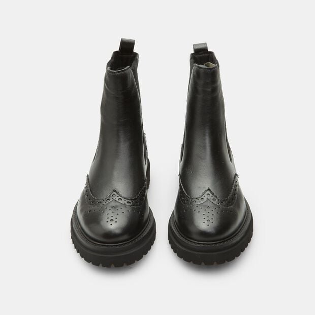 Stivaletto da donna in pelle, Nero