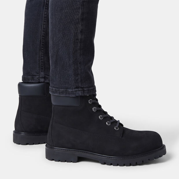 Stivaletto stringato da uomo in nubuck Bata, Nero