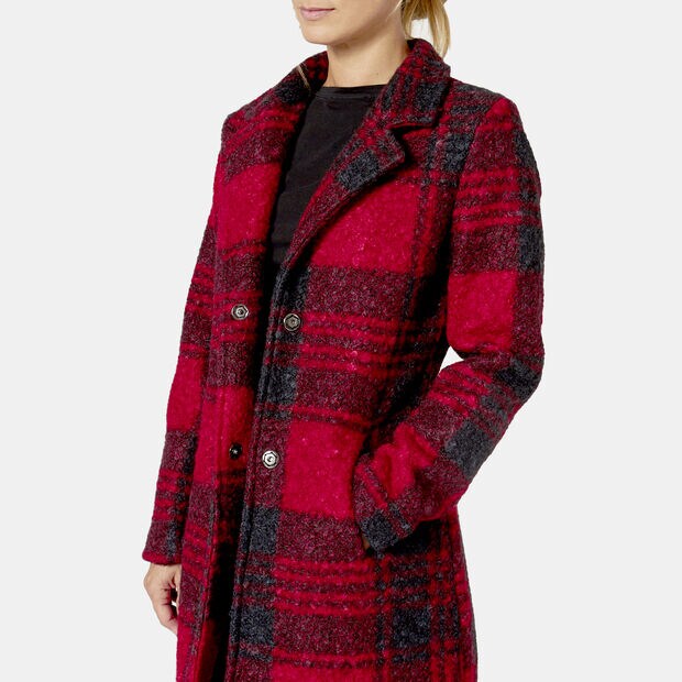 Cappotto con motivo scozzese, Rossa