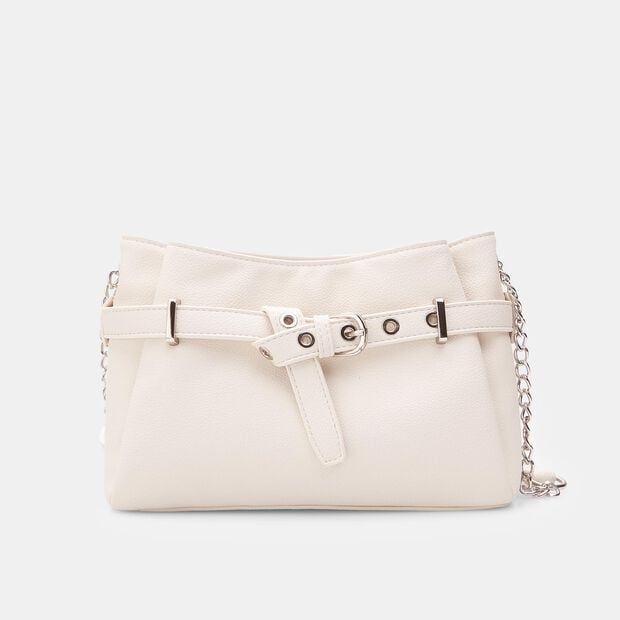 Crossbody con fibbia e tracolla da donna Bata, Bianco