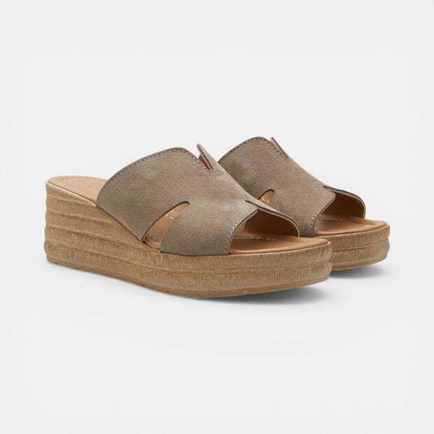 Slipper in suede con zeppa da Donna BATA, Beige